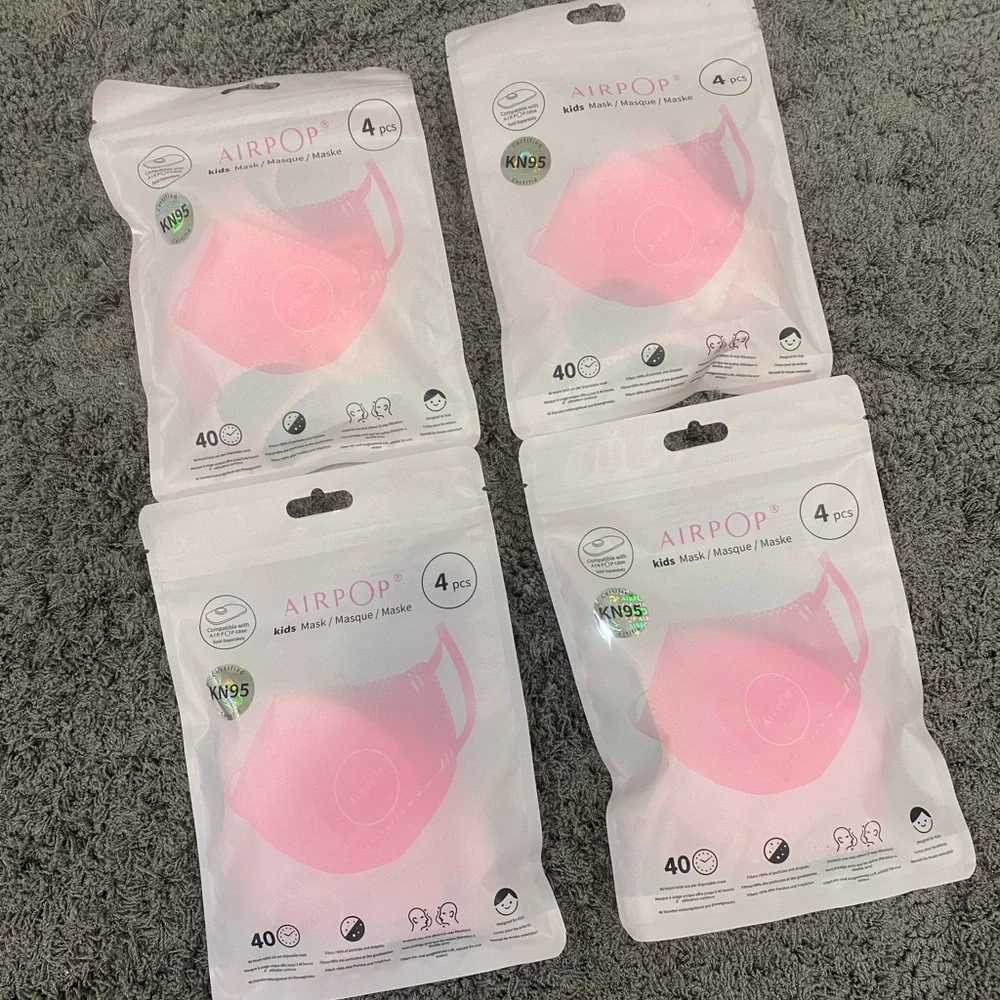 Set of 4 Kids KN95 Pink Face Mask - 4 Pack